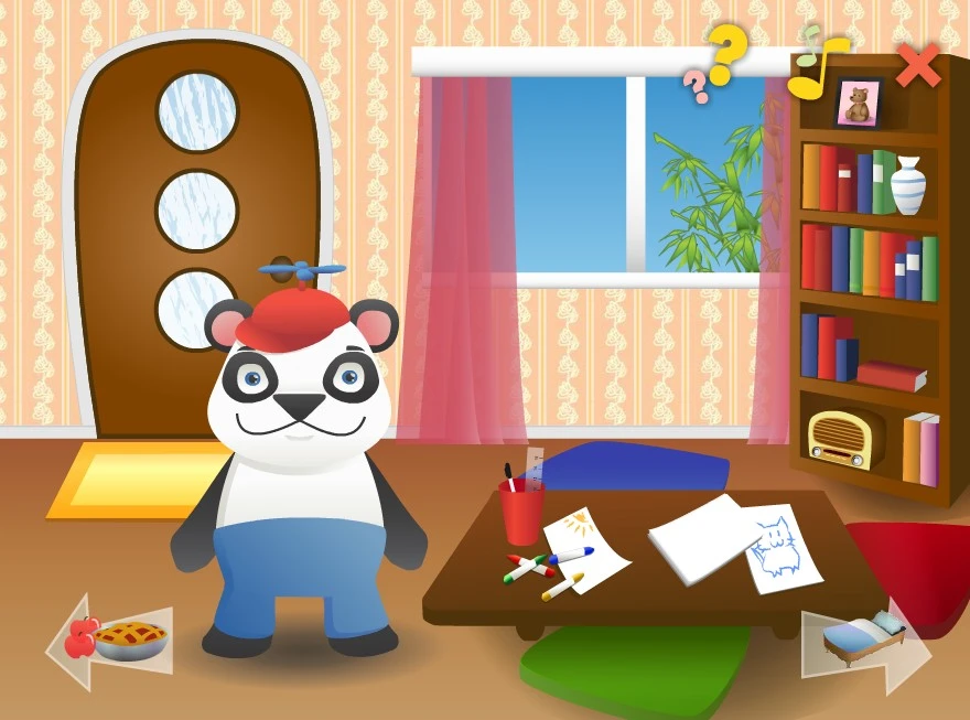 Screenshot from Panda's activity game Screenshot from Panda's activity game